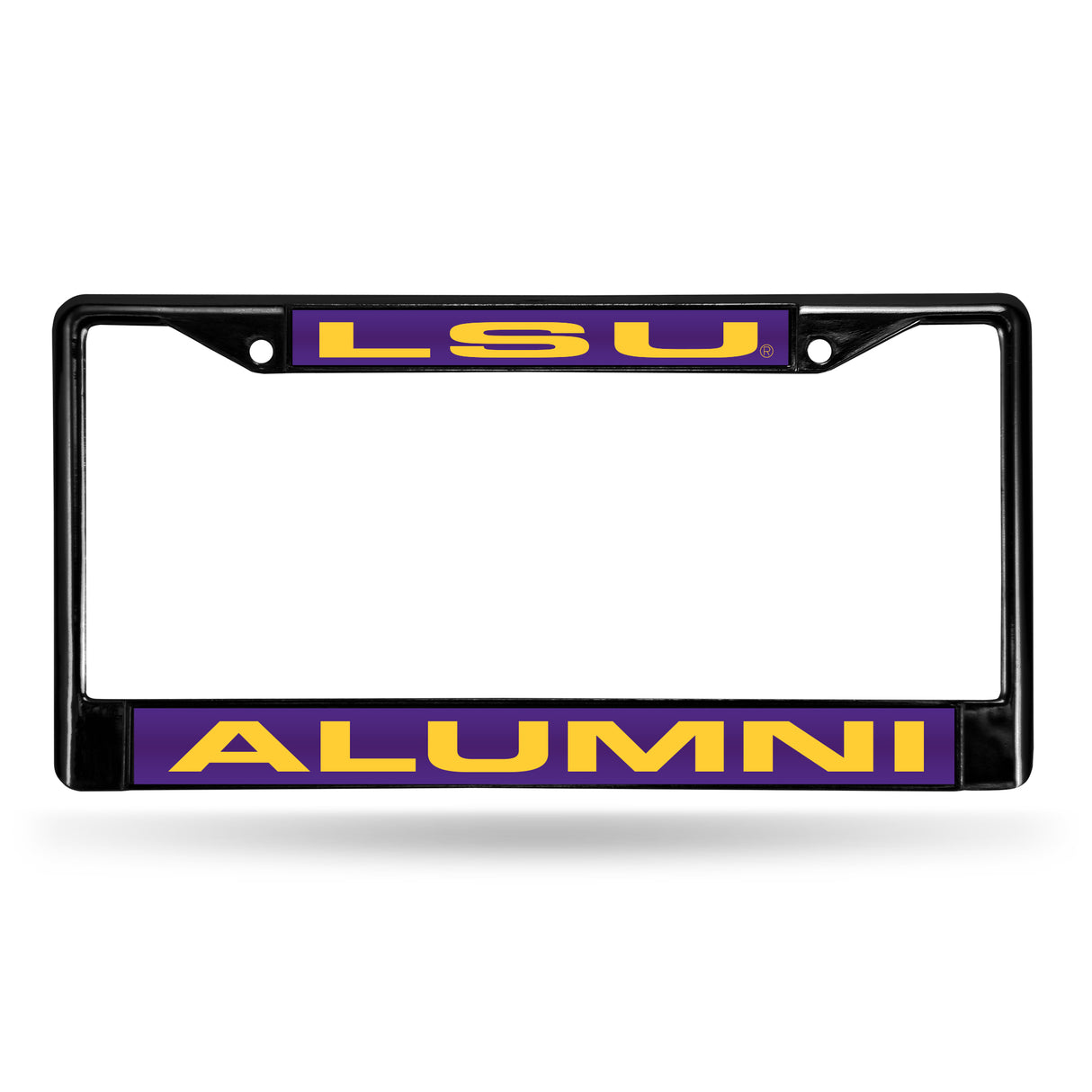 NCAA LSU Tigers Laser Cut Black Chrome License Plate Frame Fan Gear NCAA LSU Tigers