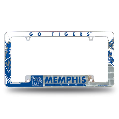 NCAA Memphis Tigers All Over Chrome License Plate Frame Fan Gear NCAA Memphis Tigers