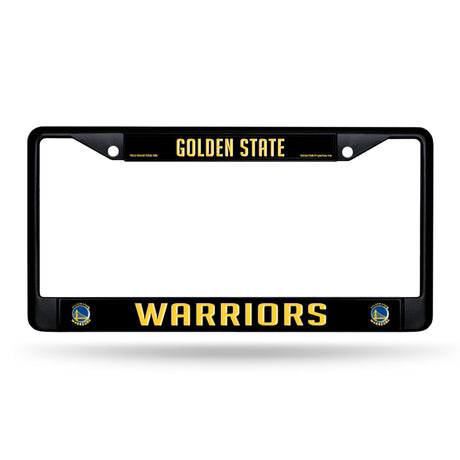 NBA Golden State Warriors Black Chrome License Plate Frame Fan Gear NBA Golden State Warriors