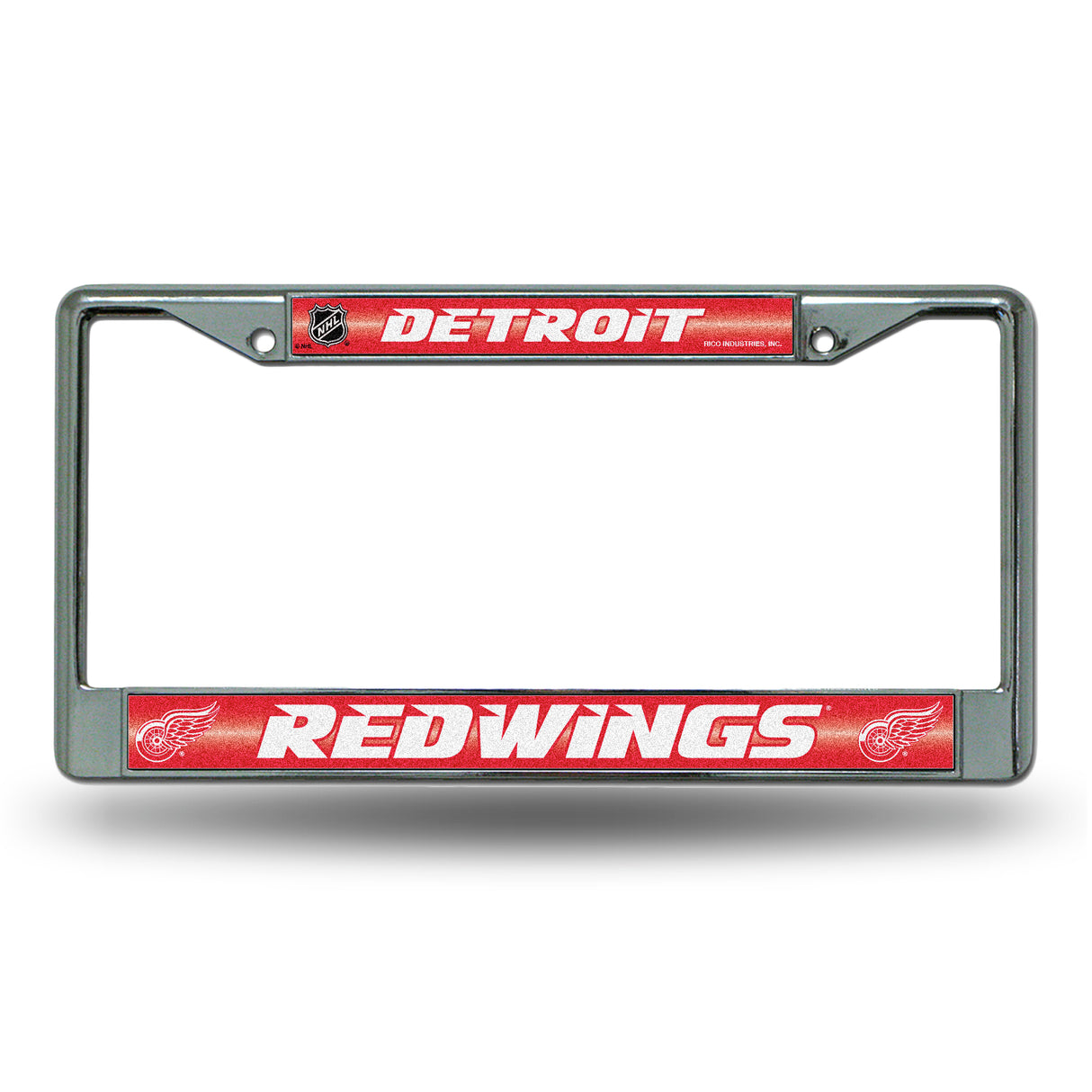 NHL Detroit Red Wings Chrome Glitter License Plate Frame Fan Gear NHL Detroit Red Wings