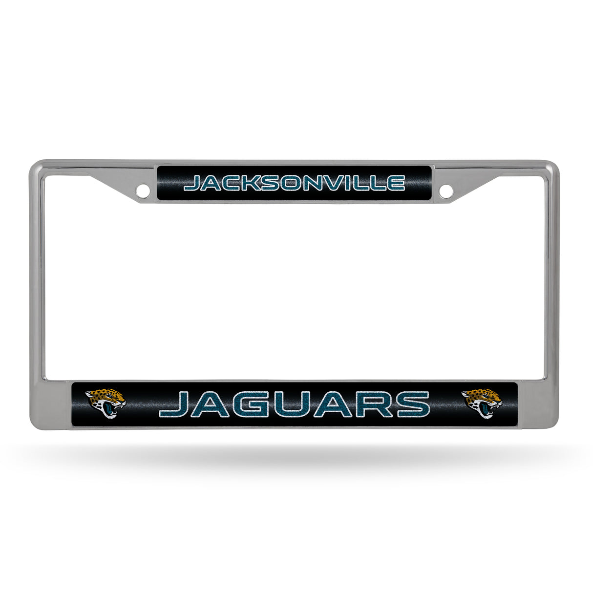 NFL Jacksonville Jaguars Chrome Glitter License Plate Frame Fan Gear NFL Jacksonville Jaguars