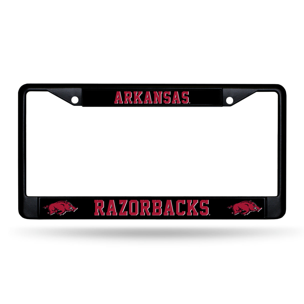 NCAA Arkansas Razorbacks Black Chrome License Plate Frame Fan Gear NCAA Arkansas Razorbacks