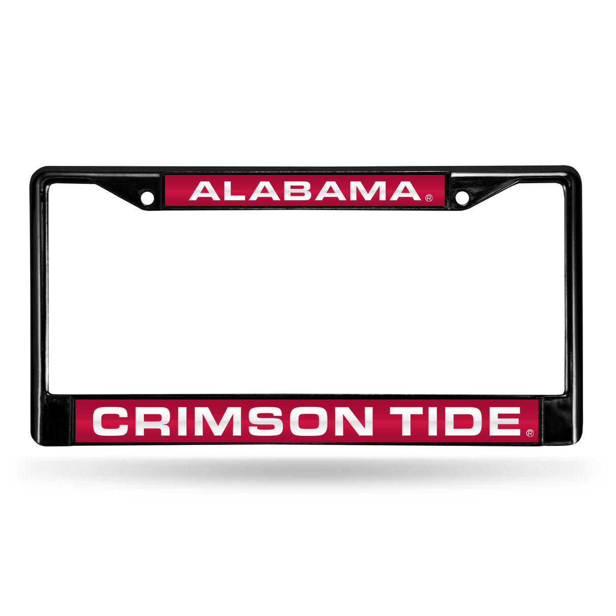 NCAA Alabama Crimson Tide Laser Cut Black Chrome License Plate Frame Fan Gear NCAA Alabama Crimson Tide