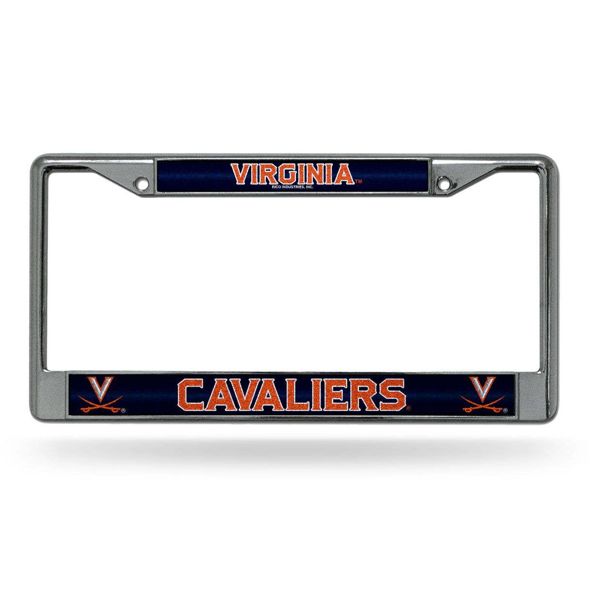 NCAA Virginia Cavaliers Chrome Glitter License Plate Frame Fan Gear NCAA Virginia Cavaliers
