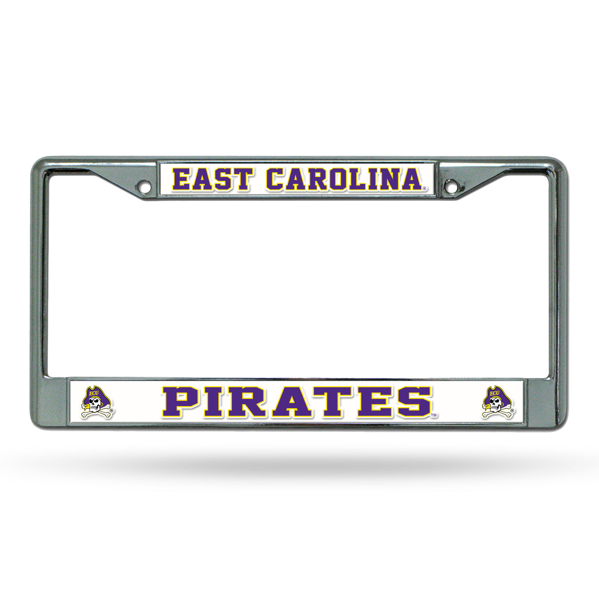 NCAA East Carolina Pirates Chrome License Plate Frame Fan Gear NCAA East Carolina Pirates