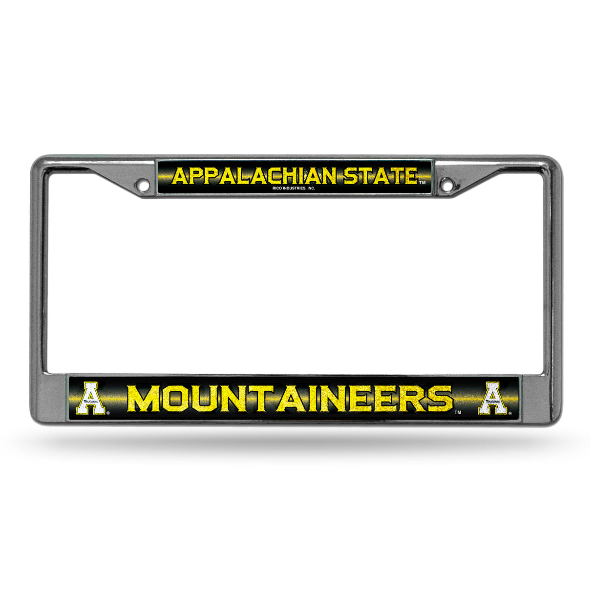 NCAA Appalachian State Mountaineers Chrome Glitter License Plate Frame Fan Gear NCAA Appalachian State Mountaineers