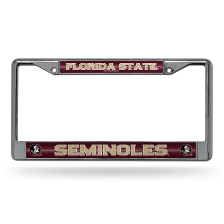 NCAA Florida State Seminoles Chrome Glitter License Plate Frame Fan Gear NCAA Florida State Seminoles