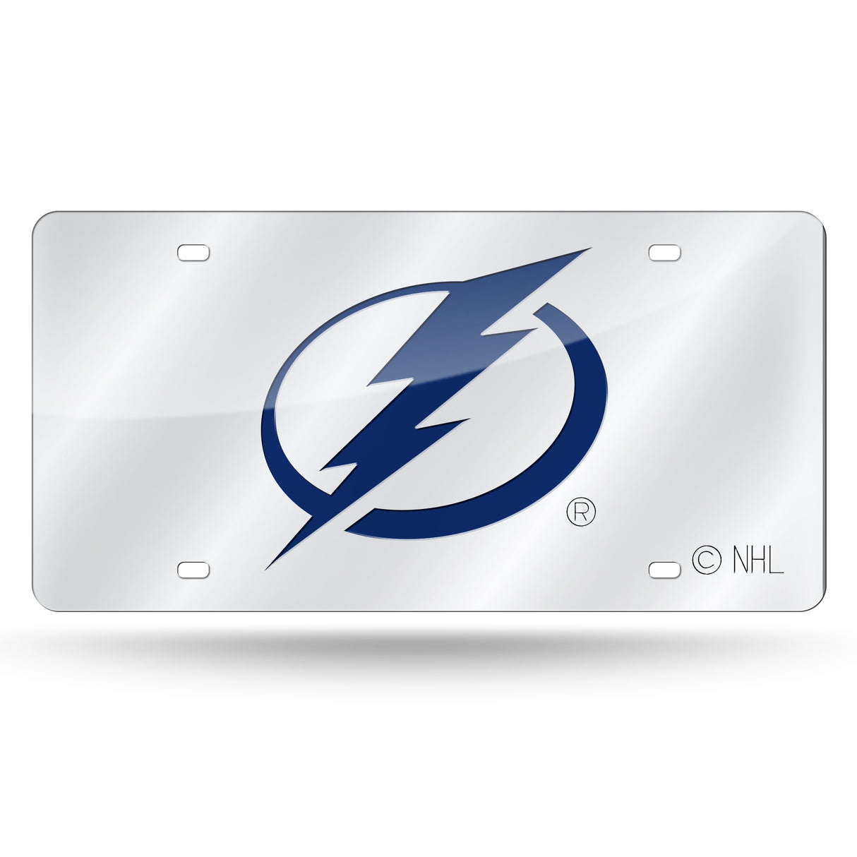 NHL Tampa Bay Lightning Silver Laser Cut Automobile Tag Fan Gear NHL Tampa Bay Lightning