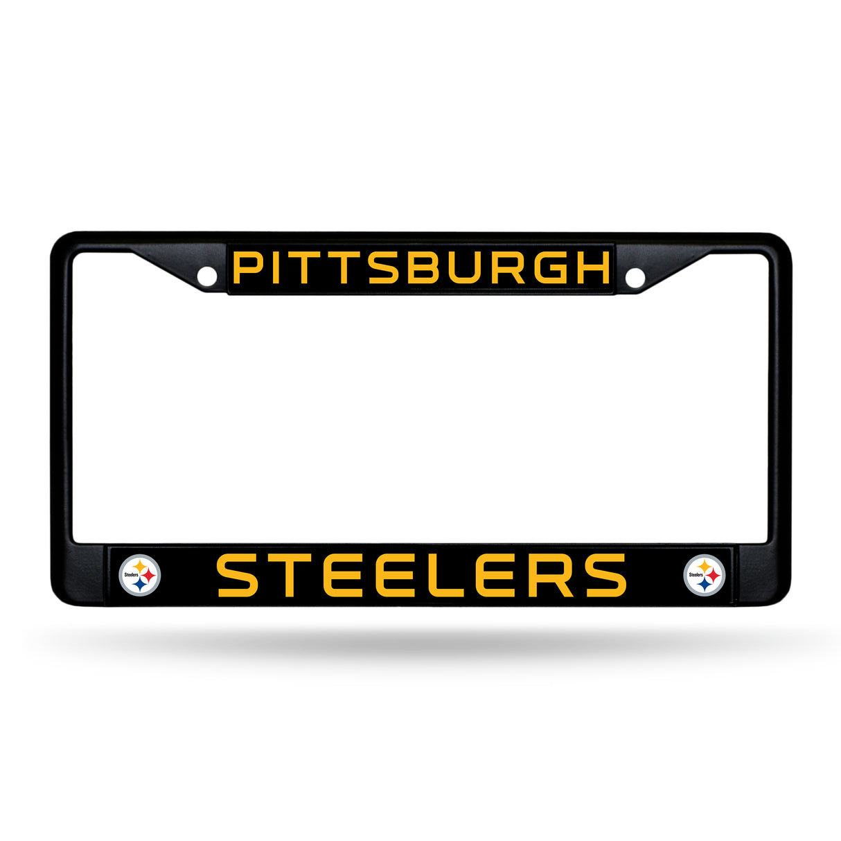 NFL Pittsburgh Steelers Black Chrome License Plate Frame Fan Gear NFL Pittsburgh Steelers