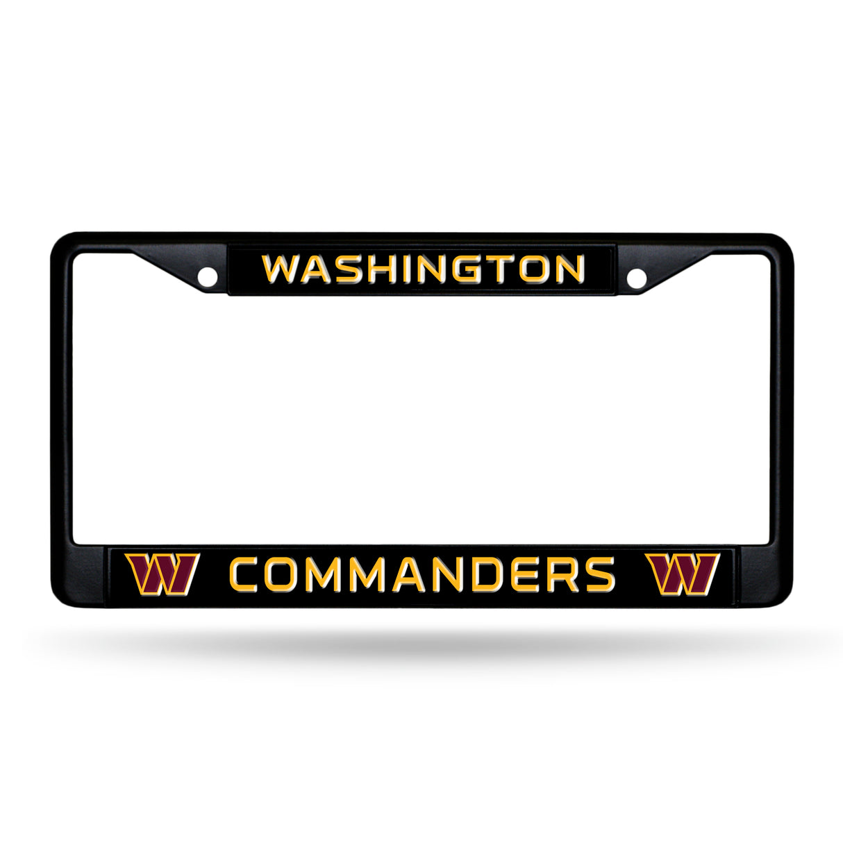 NFL Washington Commanders Black Chrome License Plate Frame Fan Gear NFL Washington Commanders