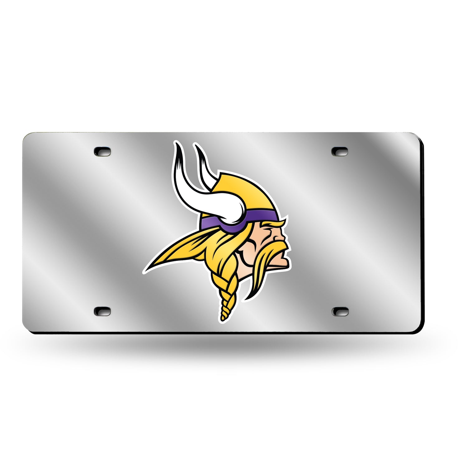NFL Minnesota Vikings Laser Cut Silver License Plate Tag Fan Gear NFL Minnesota Vikings