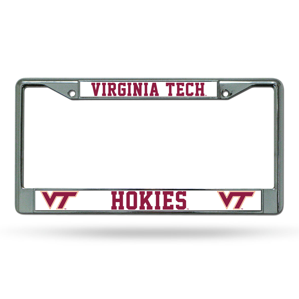 NCAA Virginia Tech Hokies Chrome License Plate Frame Fan Gear NCAA Virginia Tech Hokies