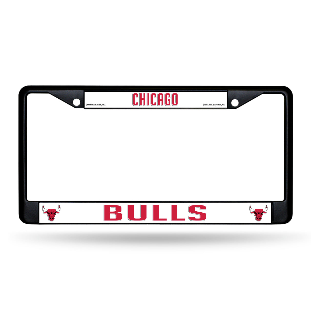 NBA Chicago Bulls Black Chrome License Plate Frame Fan Gear NBA Chicago Bulls
