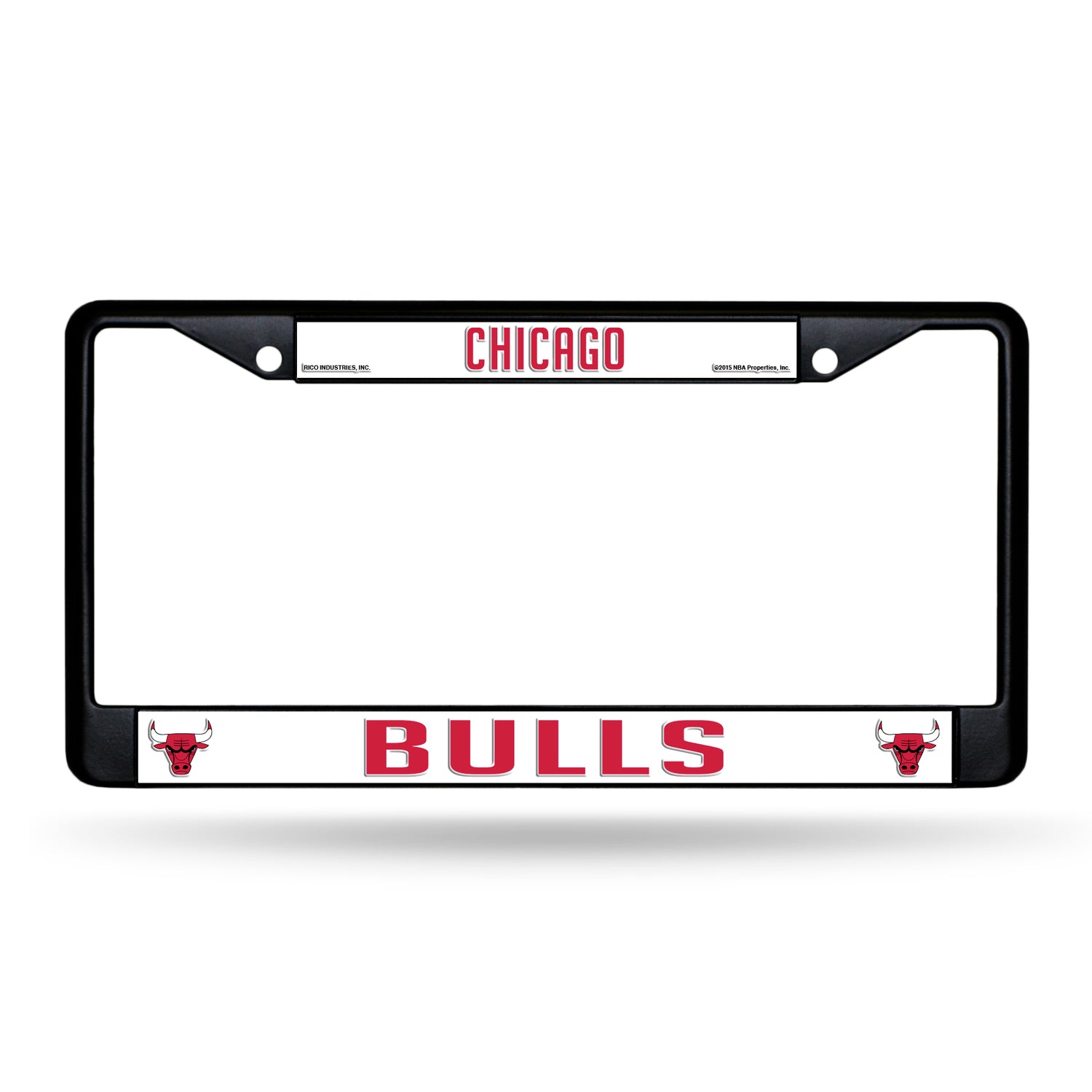NBA Chicago Bulls Black Chrome License Plate Frame Fan Gear NBA Chicago Bulls