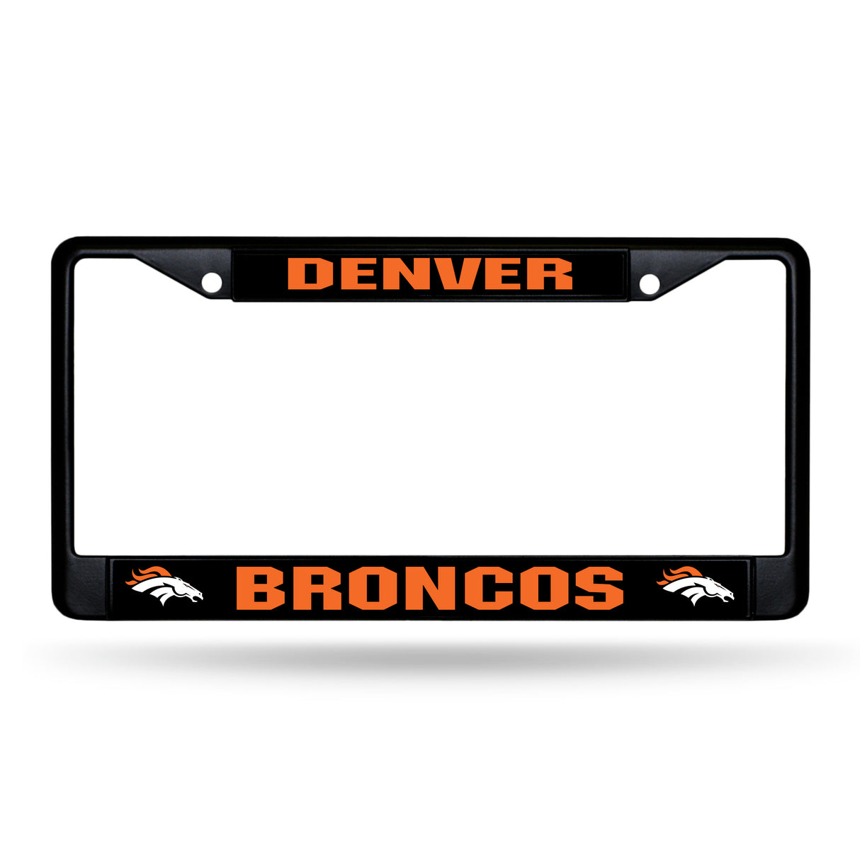NFL Denver Broncos Black Chrome License Plate Frame Fan Gear NFL Denver Broncos