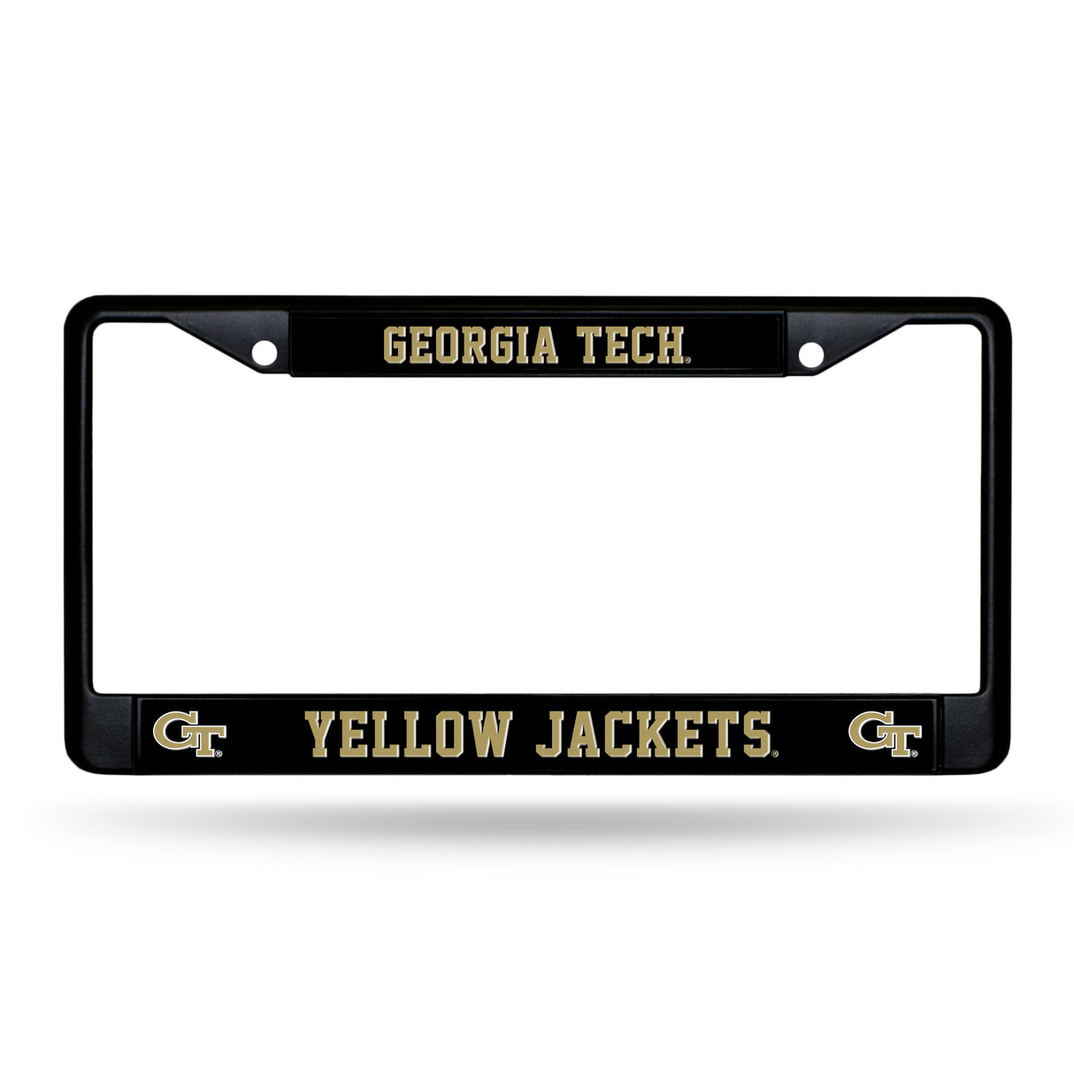NCAA Georgia Tech Yellow Jackets - GT Black Chrome License Plate Frame Fan Gear NCAA Georgia Tech Yellow Jackets