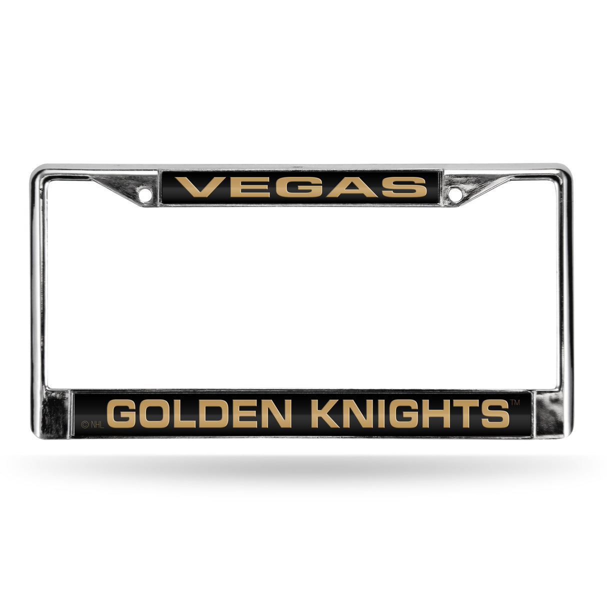 NHL Vegas Golden Knights Laser Cut Chrome License Plate Frame Fan Gear NHL Vegas Golden Knights