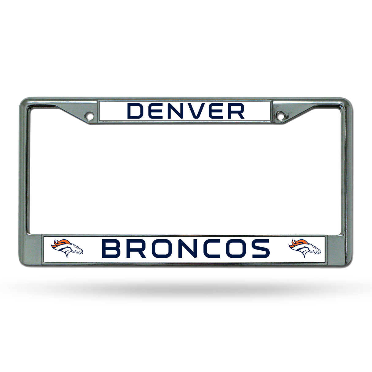 NFL Denver Broncos Chrome License Plate Frame Fan Gear NFL Denver Broncos
