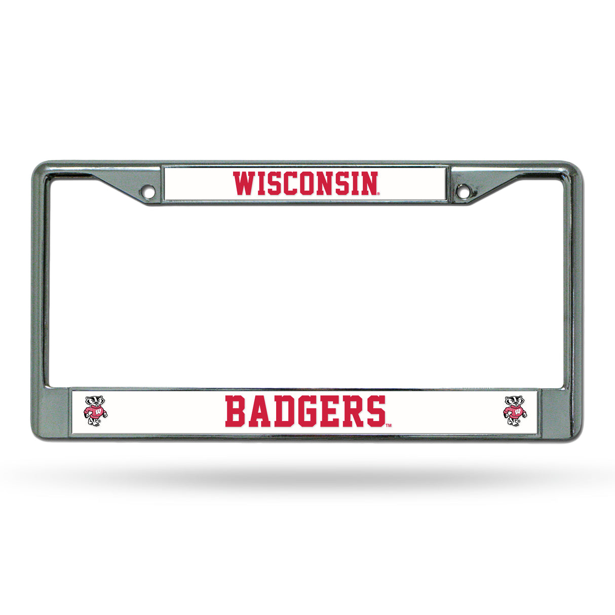 NCAA Wisconsin Badgers Chrome License Plate Frame Fan Gear NCAA Wisconsin Badgers