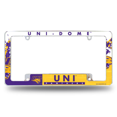 NCAA Northern Iowa Panthers All Over Chrome License Plate Frame Fan Gear NCAA Northern Iowa Panthers