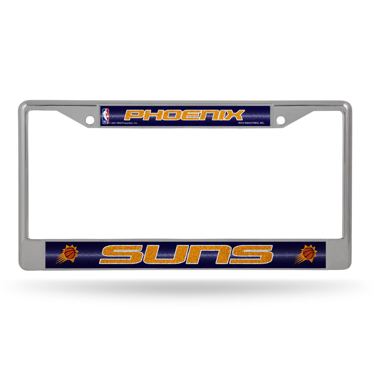 NBA Phoenix Suns Chrome Glitter License Plate Frame Fan Gear NBA Phoenix Suns
