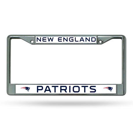 NFL New England Patriots Chrome License Plate Frame Fan Gear NFL New England Patriots