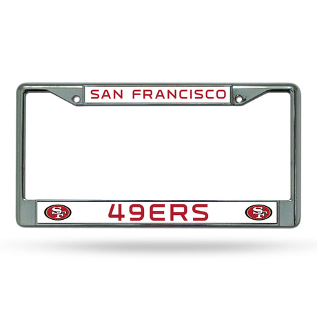 NFL San Francisco 49ers Chrome License Plate Frame Fan Gear NFL San Francisco 49ers