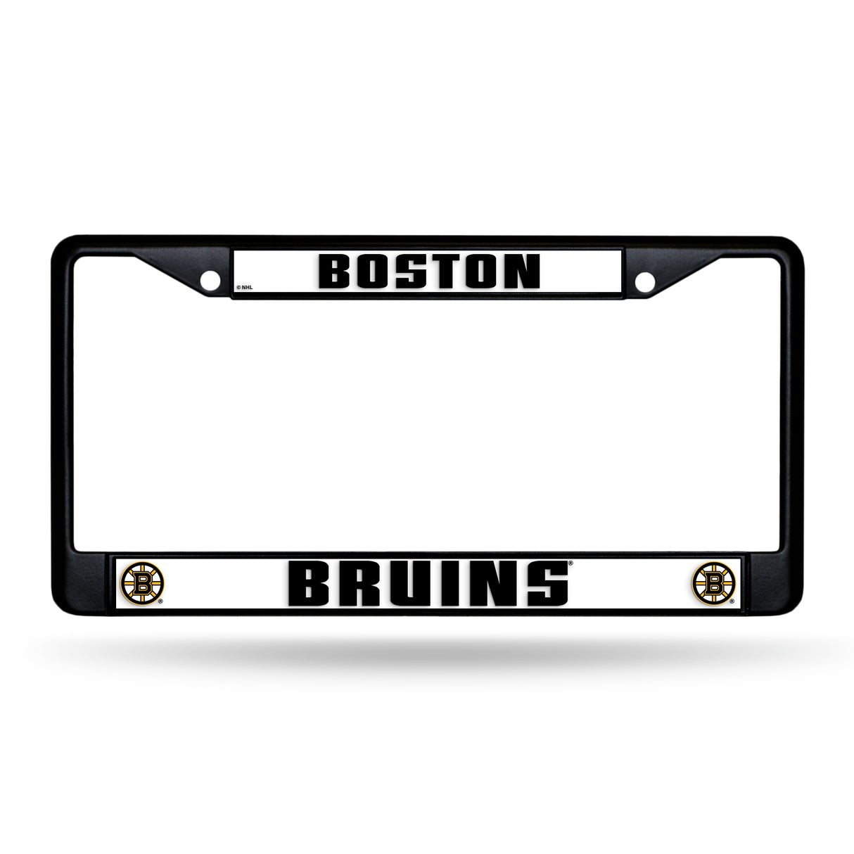 NHL Boston Bruins Black Chrome License Plate Frame Fan Gear NHL Boston Bruins