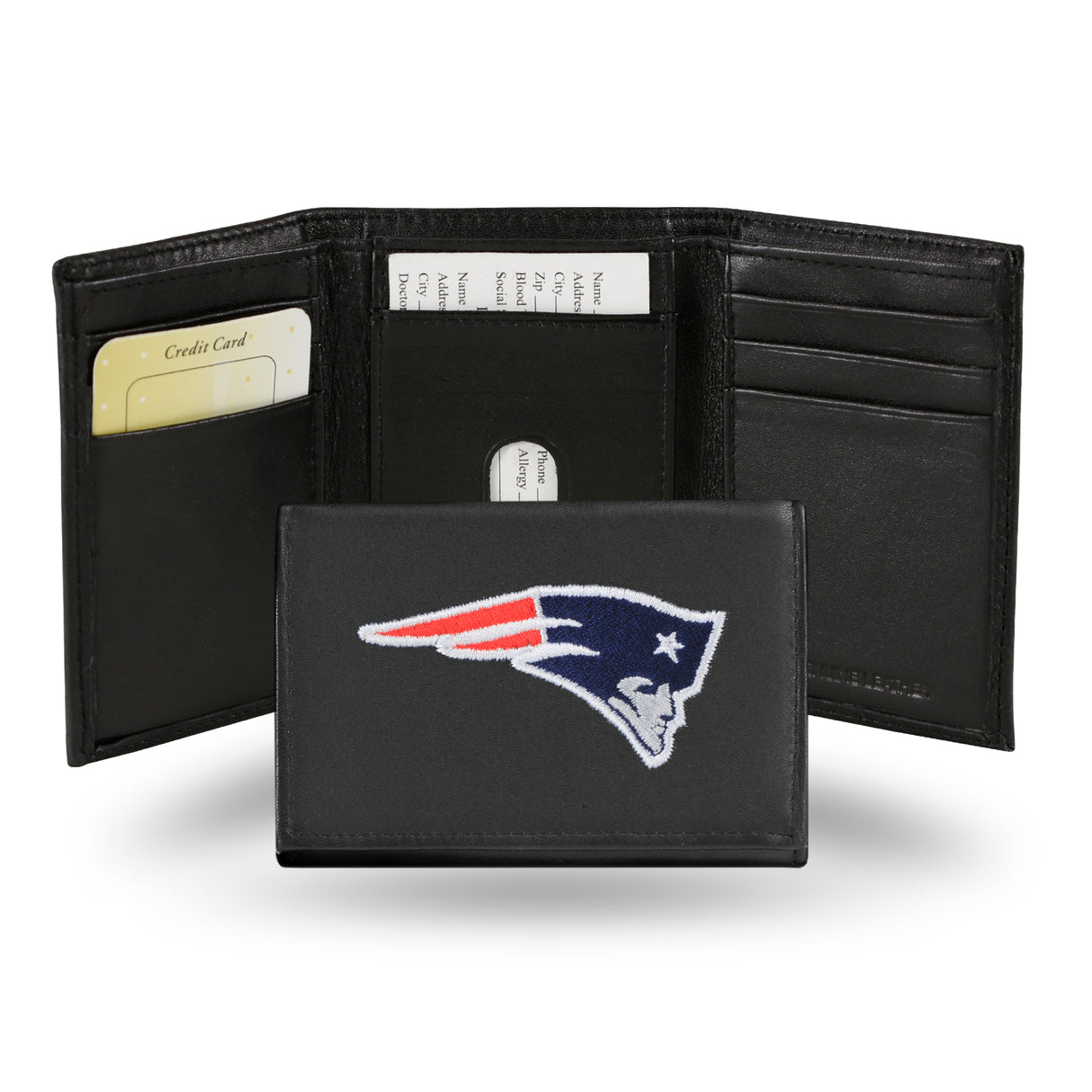 NFL New England Patriots Tri-Fold Wallet Fan Gear NFL New England Patriots
