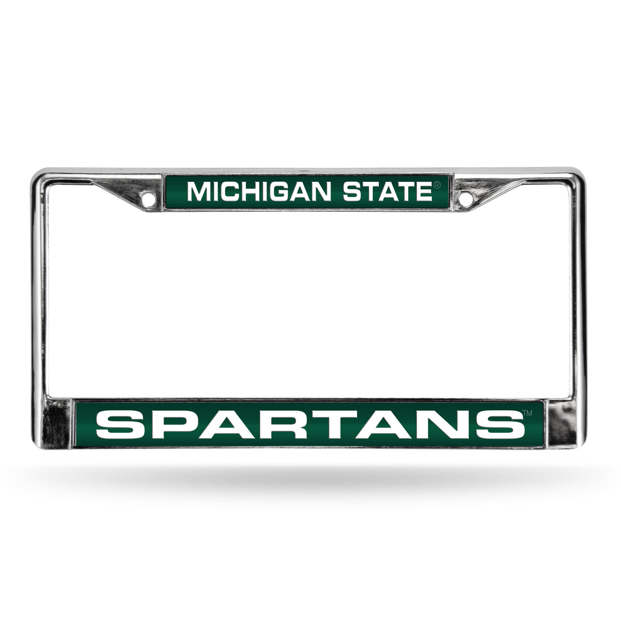 NCAA Michigan State Spartans Laser Cut Chrome License Plate Frame Fan Gear NCAA Michigan State Spartans