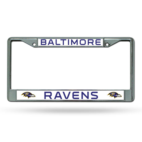 NFL Baltimore Ravens Chrome License Plate Frame Fan Gear NFL Baltimore Ravens