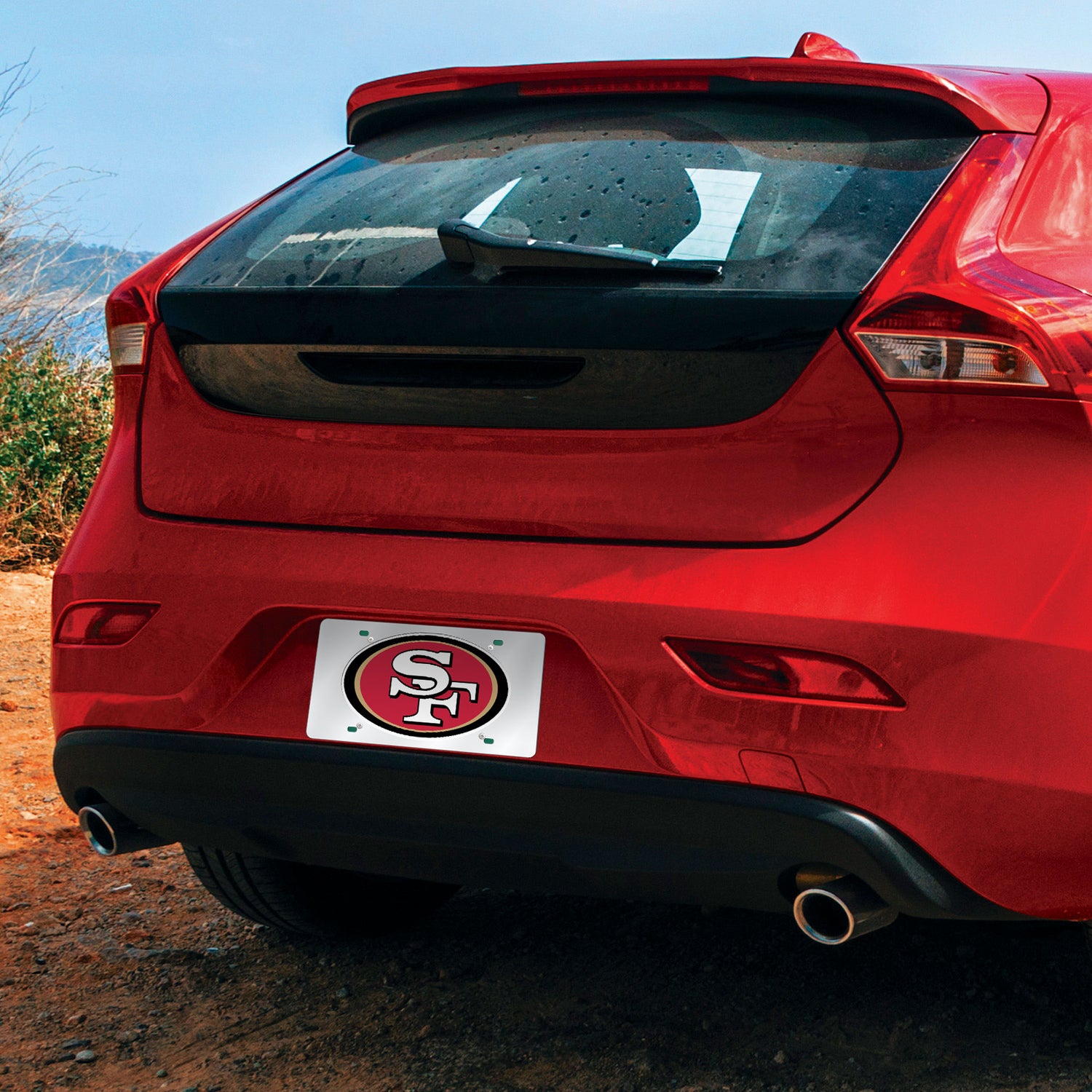 NFL San Francisco 49ers Laser Cut Silver License Plate Tag Fan Gear NFL San Francisco 49ers