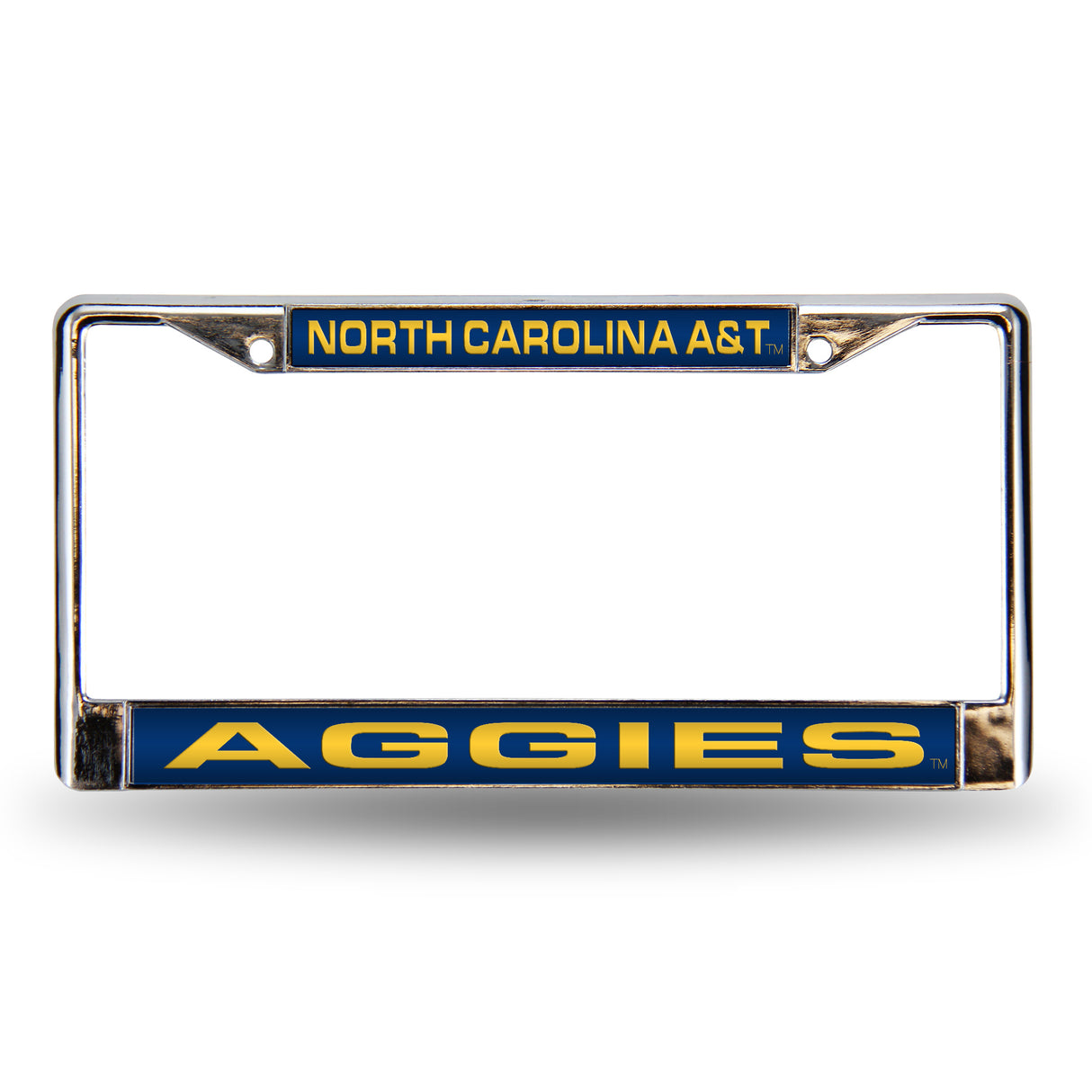NCAA North Carolina A&T Aggies Laser Cut Chrome License Plate Frame Fan Gear NCAA North Carolina A&T Aggies