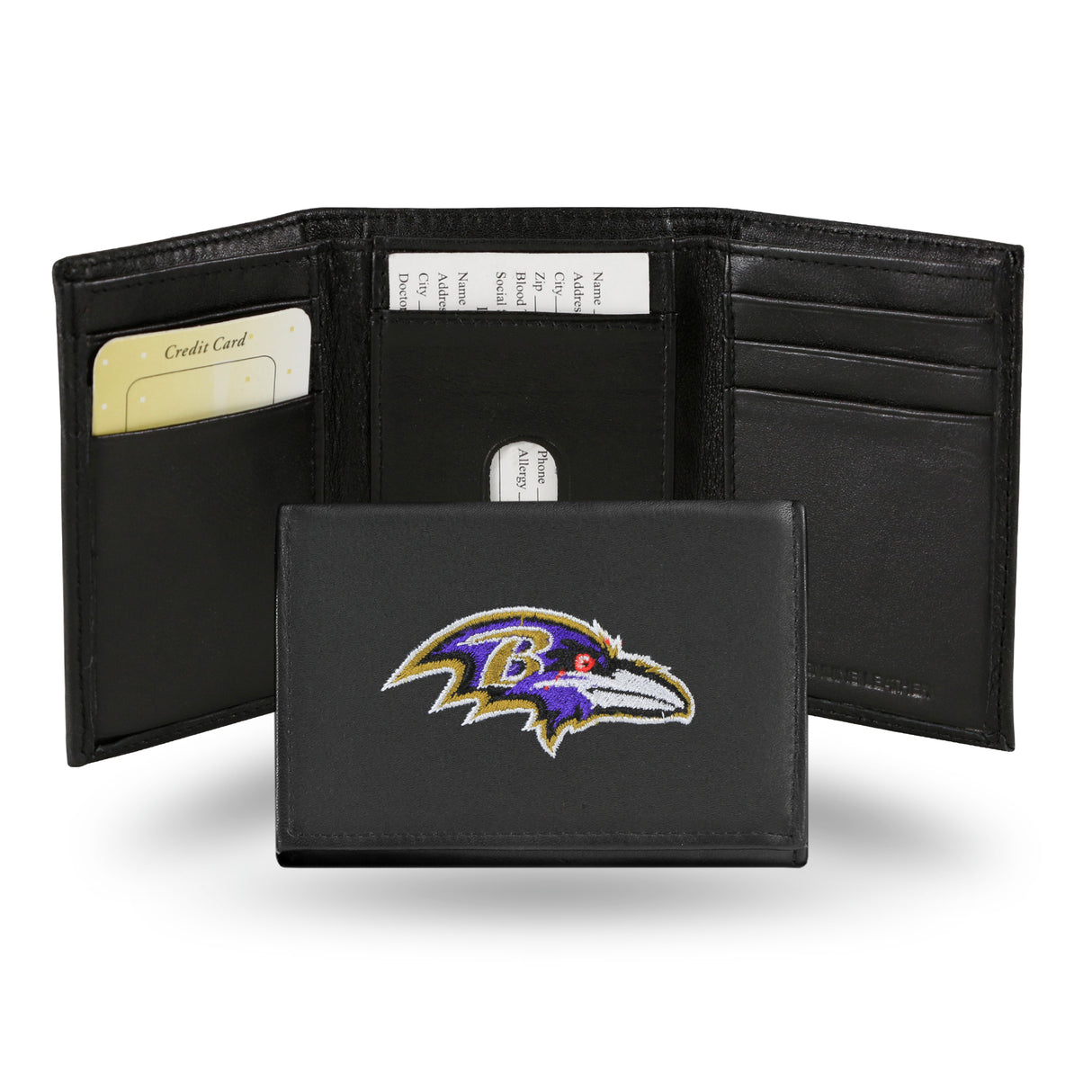 NFL Baltimore Ravens Tri-Fold Wallet Fan Gear NFL Baltimore Ravens