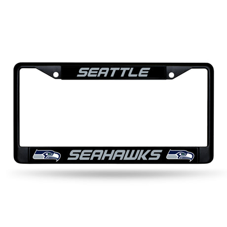 NFL Seattle Seahawks Black Chrome License Plate Frame Fan Gear NFL Seattle Seahawks