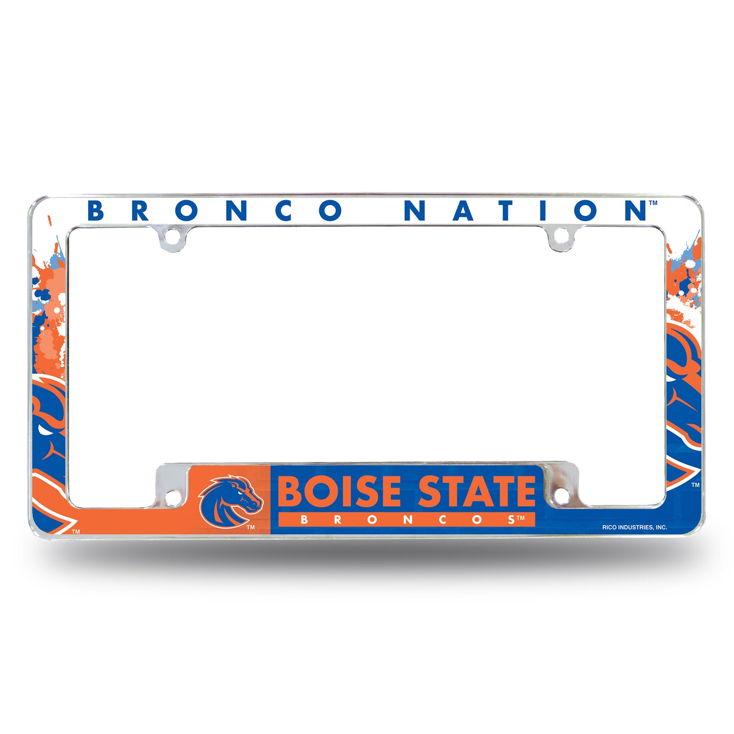 NCAA Boise State Broncos All Over Chrome License Plate Frame Fan Gear NCAA Boise State Broncos