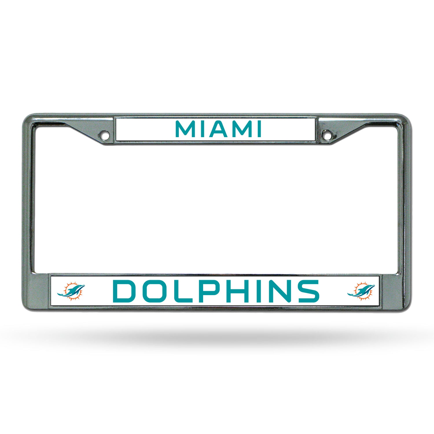 NFL Miami Dolphins Chrome License Plate Frame Fan Gear NFL Miami Dolphins