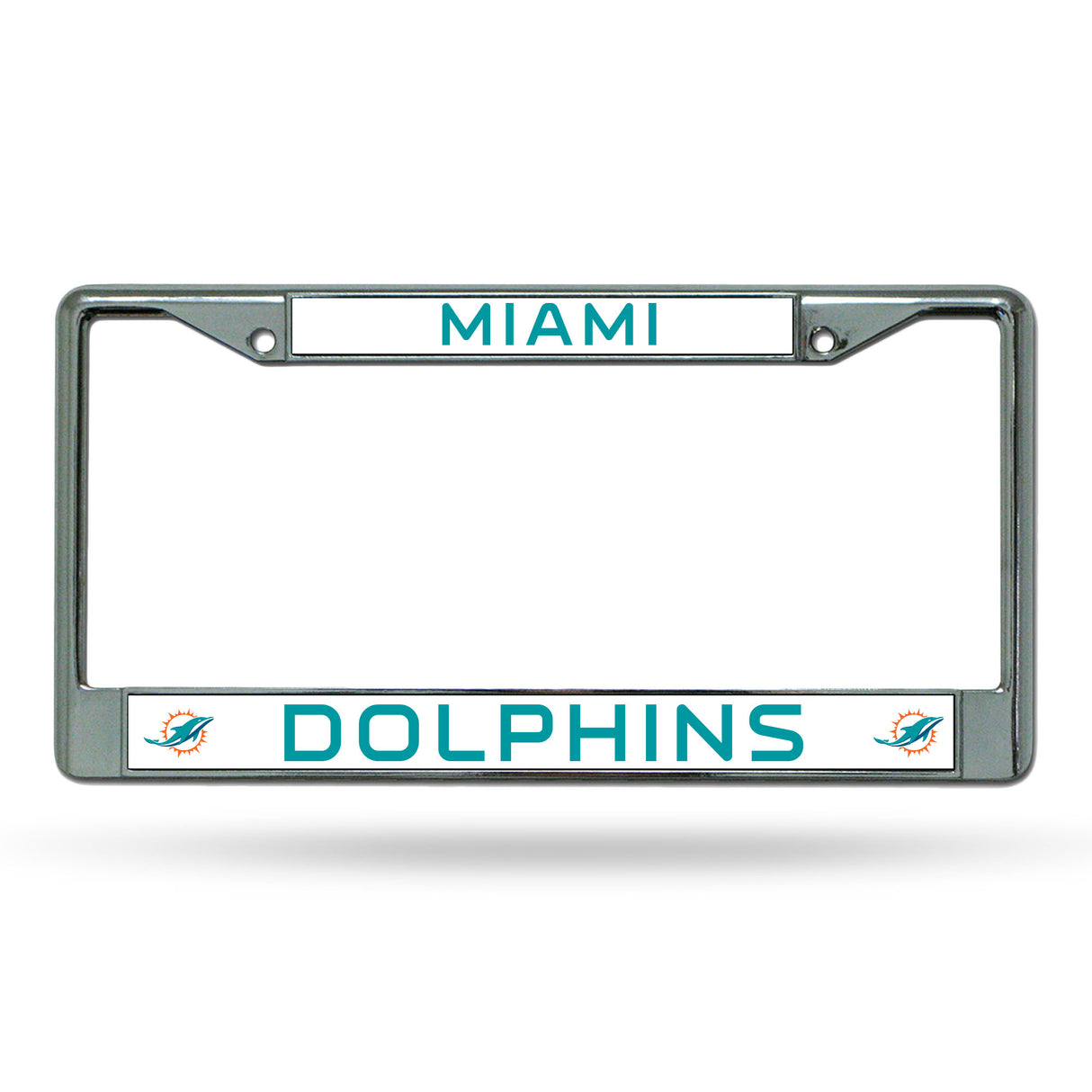 NFL Miami Dolphins Chrome License Plate Frame Fan Gear NFL Miami Dolphins