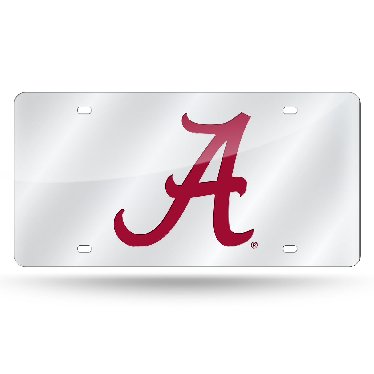 NCAA Alabama Crimson Tide Silver Laser Cut Automobile Tag Fan Gear NCAA Alabama Crimson Tide