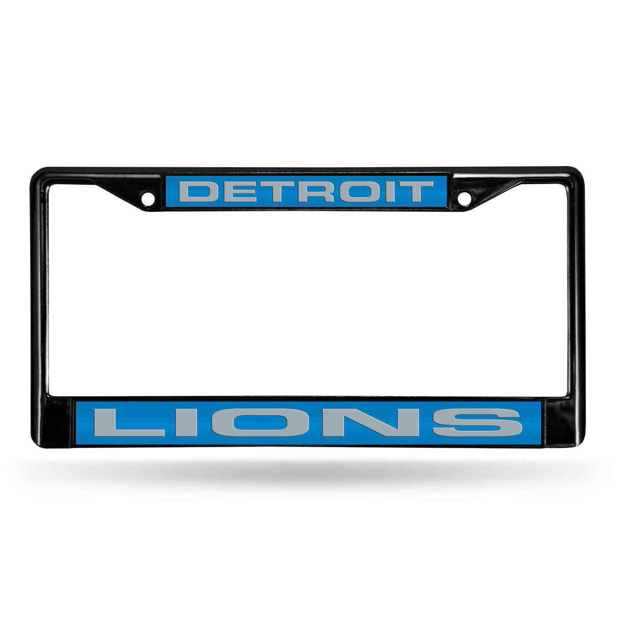 NFL Detroit Lions Laser Cut Black Chrome License Plate Frame Fan Gear NFL Detroit Lions