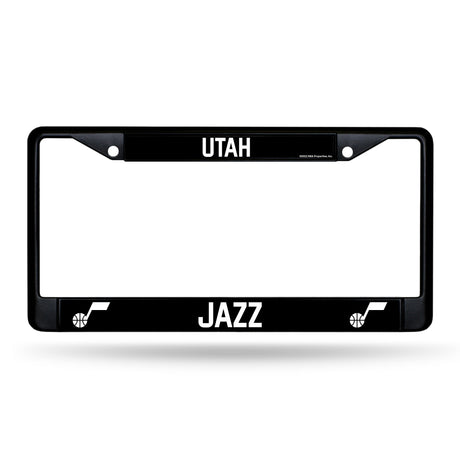 NBA Utah Jazz Black Chrome License Plate Frame Fan Gear NBA Utah Jazz