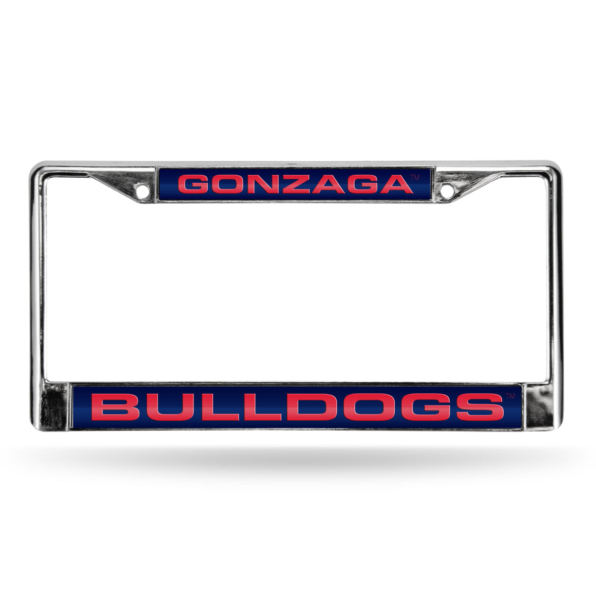 NCAA Gonzaga Bulldogs - Zags Laser Cut Chrome License Plate Frame Fan Gear NCAA Gonzaga Bulldogs