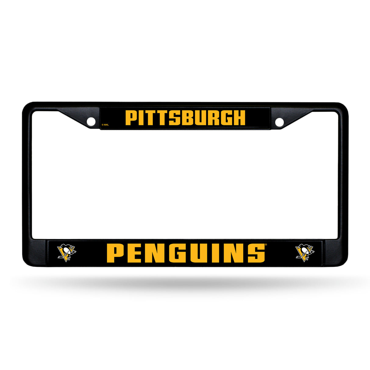 NHL Pittsburgh Penguins Black Chrome License Plate Frame Fan Gear NHL Pittsburgh Penguins
