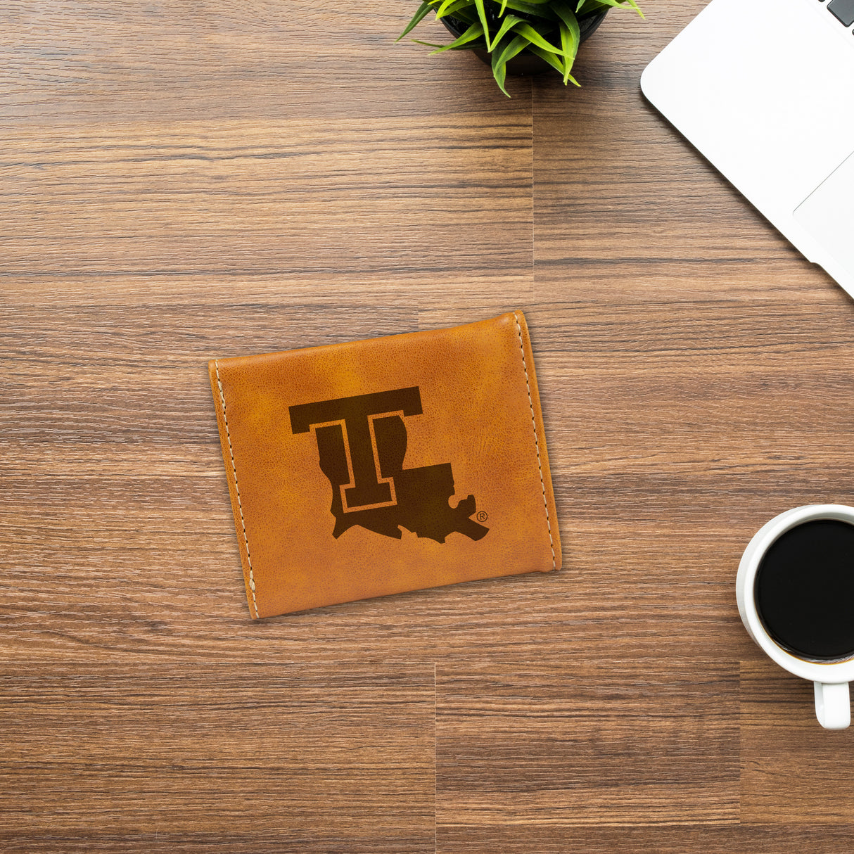 NCAA Louisiana Tech Bulldogs Laser Engraved Tri-Fold Wallet Fan Gear NCAA Louisiana Tech Bulldogs