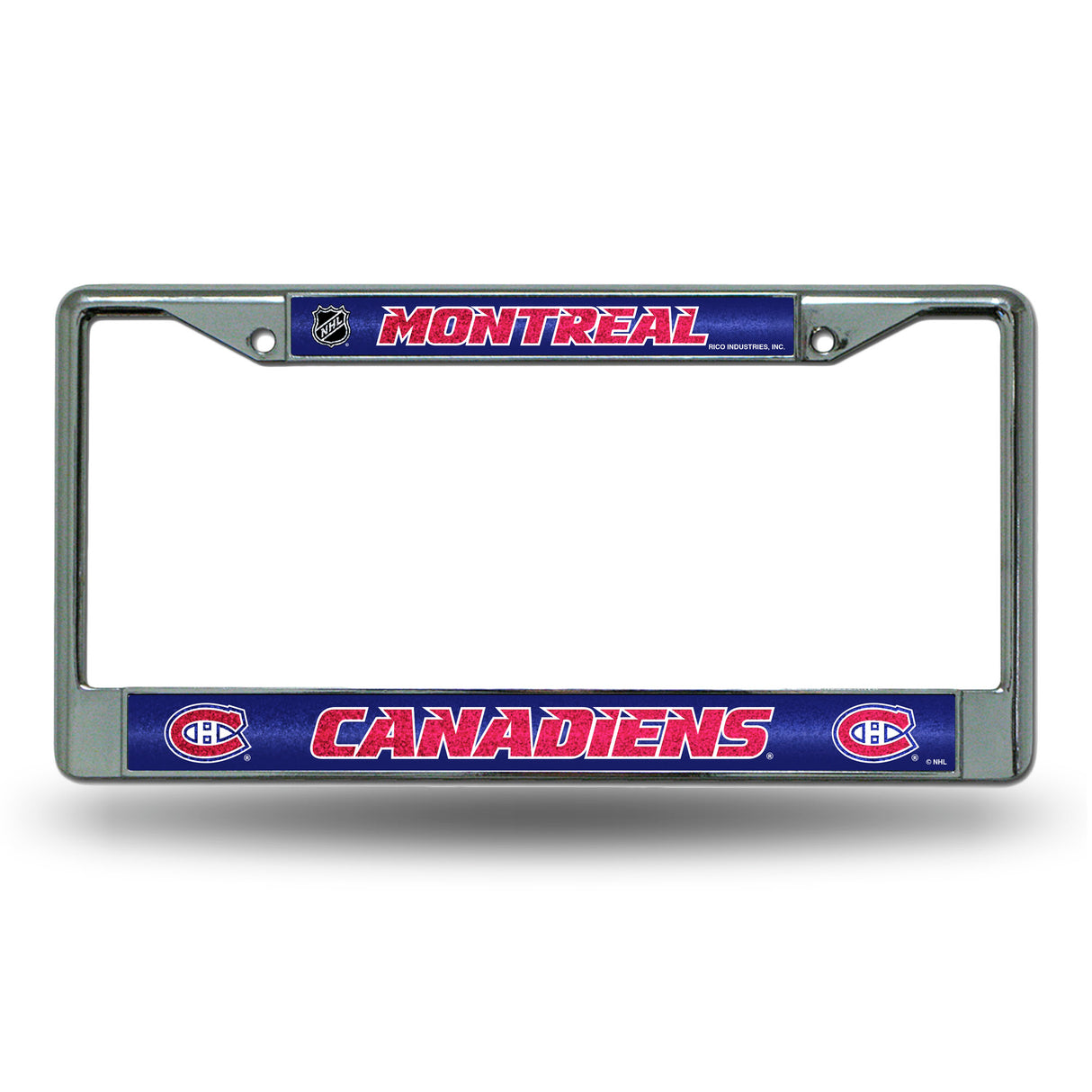 NHL Montreal Canadiens Chrome Glitter License Plate Frame Fan Gear NHL Montreal Canadiens