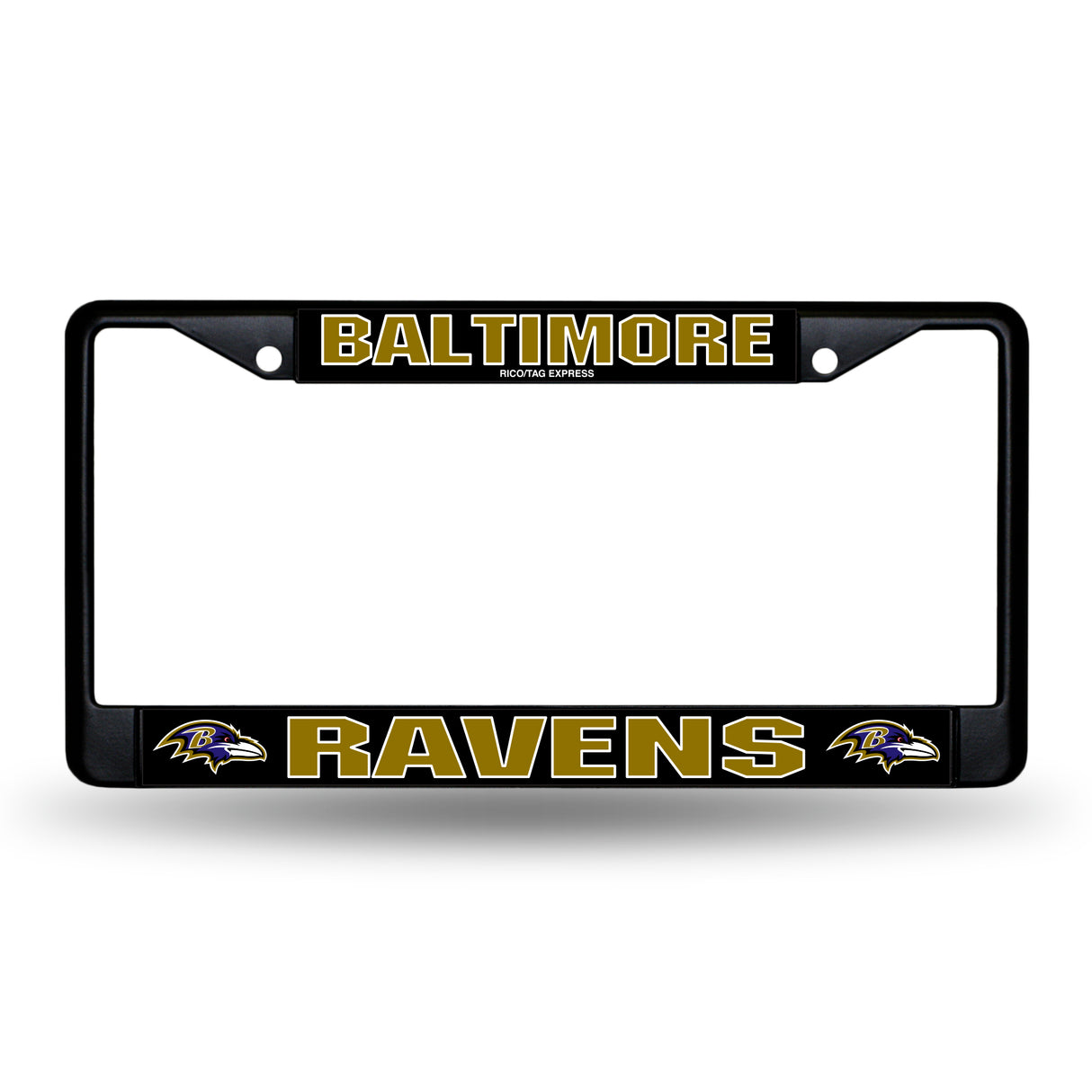 NFL Baltimore Ravens Black Chrome License Plate Frame Fan Gear NFL Baltimore Ravens