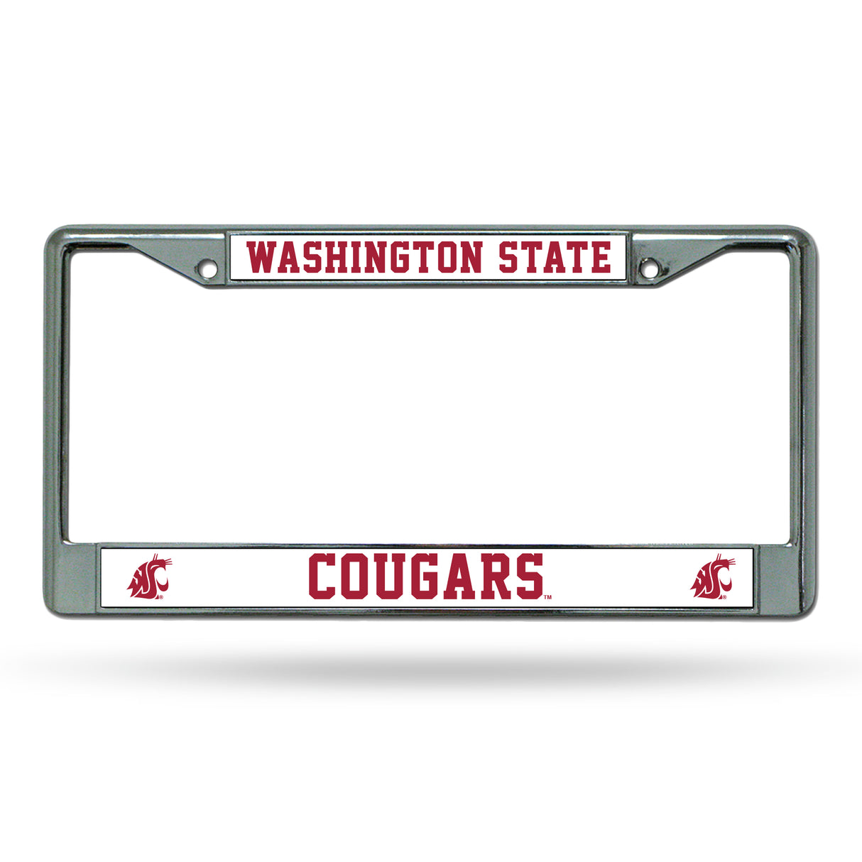 NCAA Washington State Cougars - WSU Chrome License Plate Frame Fan Gear NCAA Washington State Cougars