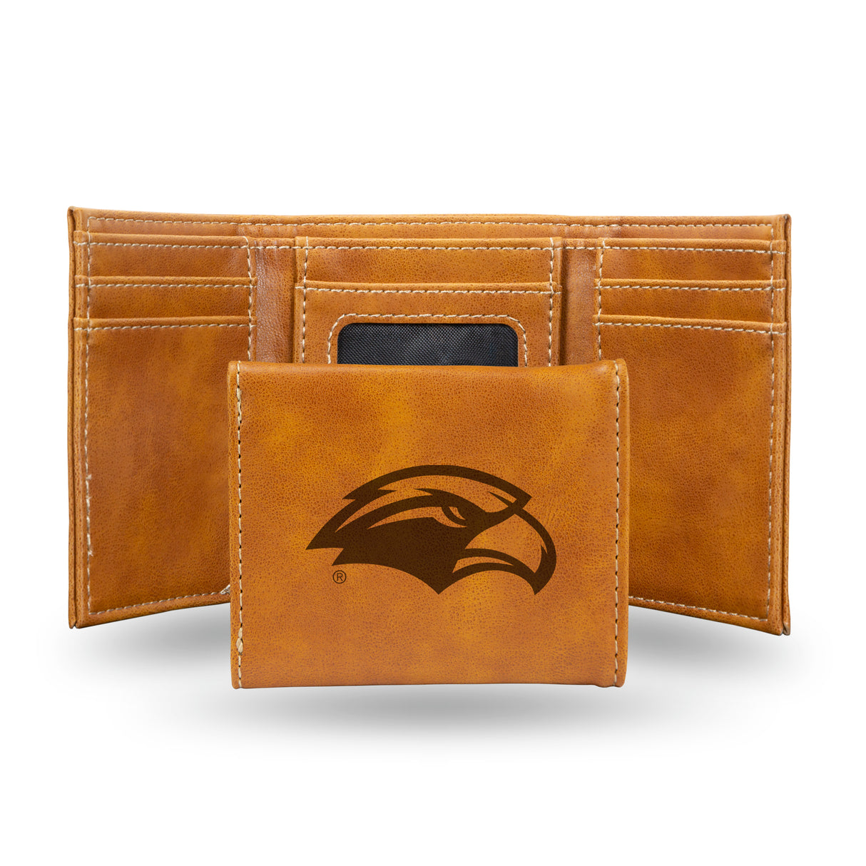 NCAA Southern Mississippi Golden Eagles Laser Engraved Tri-Fold Wallet Fan Gear NCAA Southern Mississippi Golden Eagles