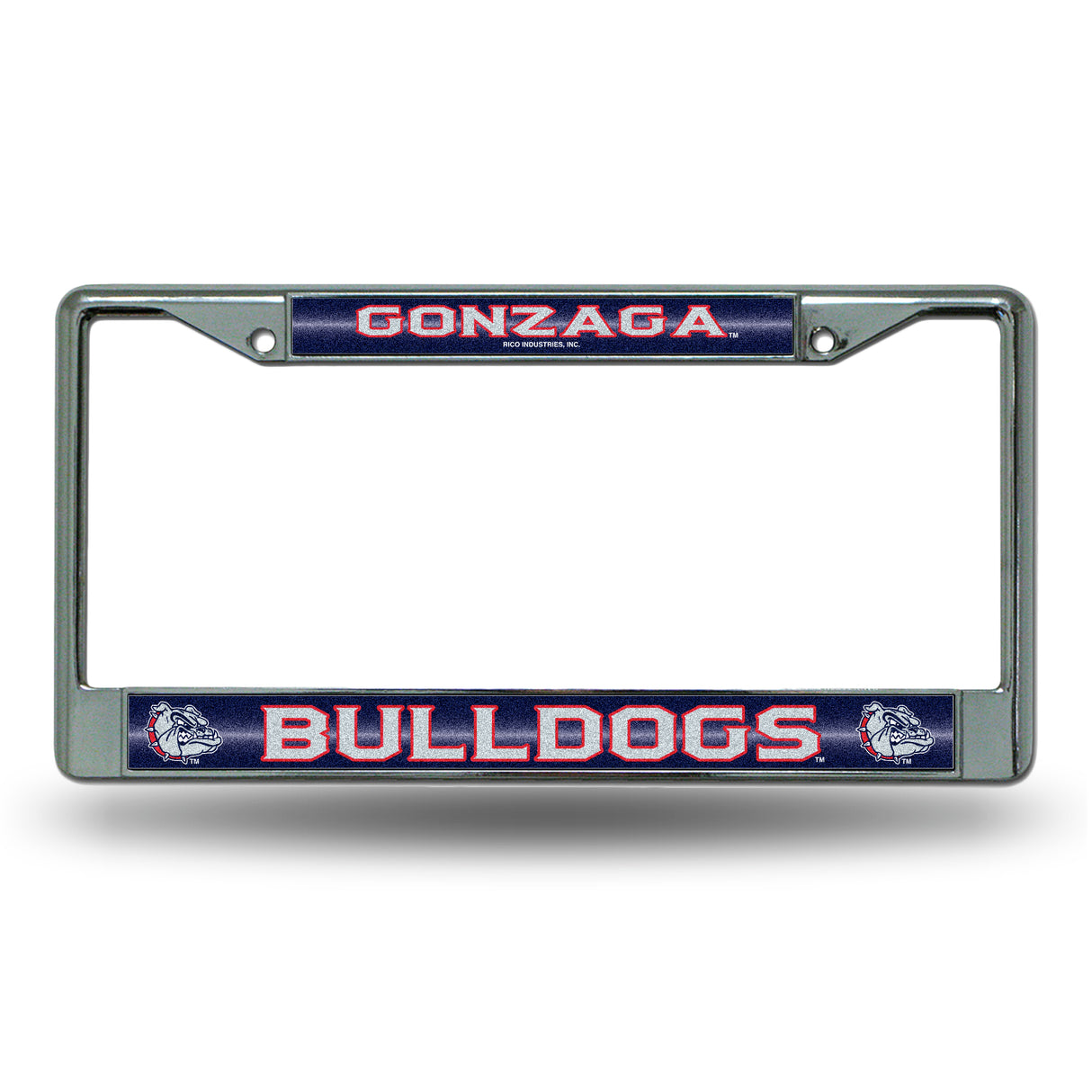 NCAA Gonzaga Bulldogs - Zags Chrome Glitter License Plate Frame Fan Gear NCAA Gonzaga Bulldogs