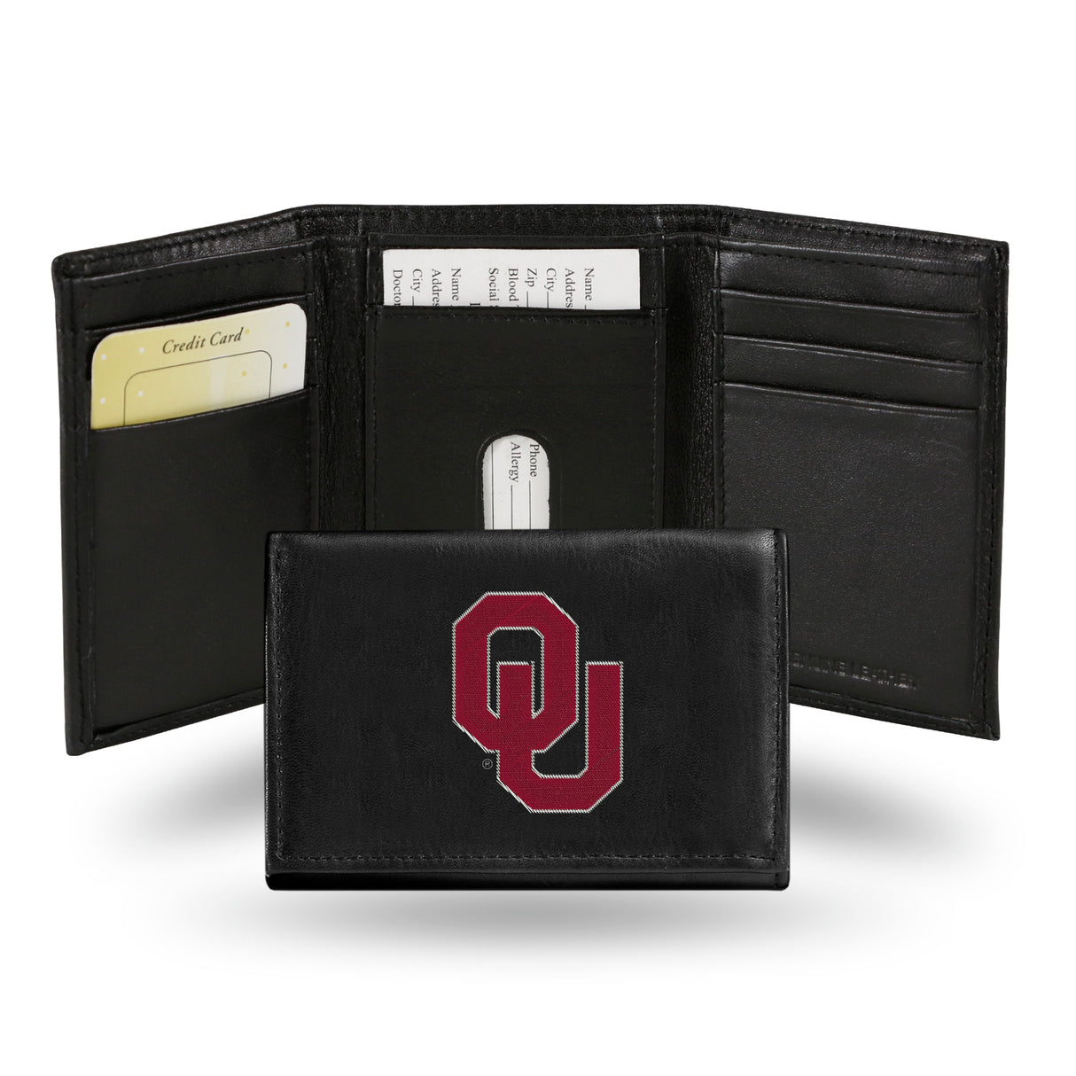 NCAA Oklahoma Sooners Embroidered Tri-Fold Wallet Fan Gear NCAA Oklahoma Sooners